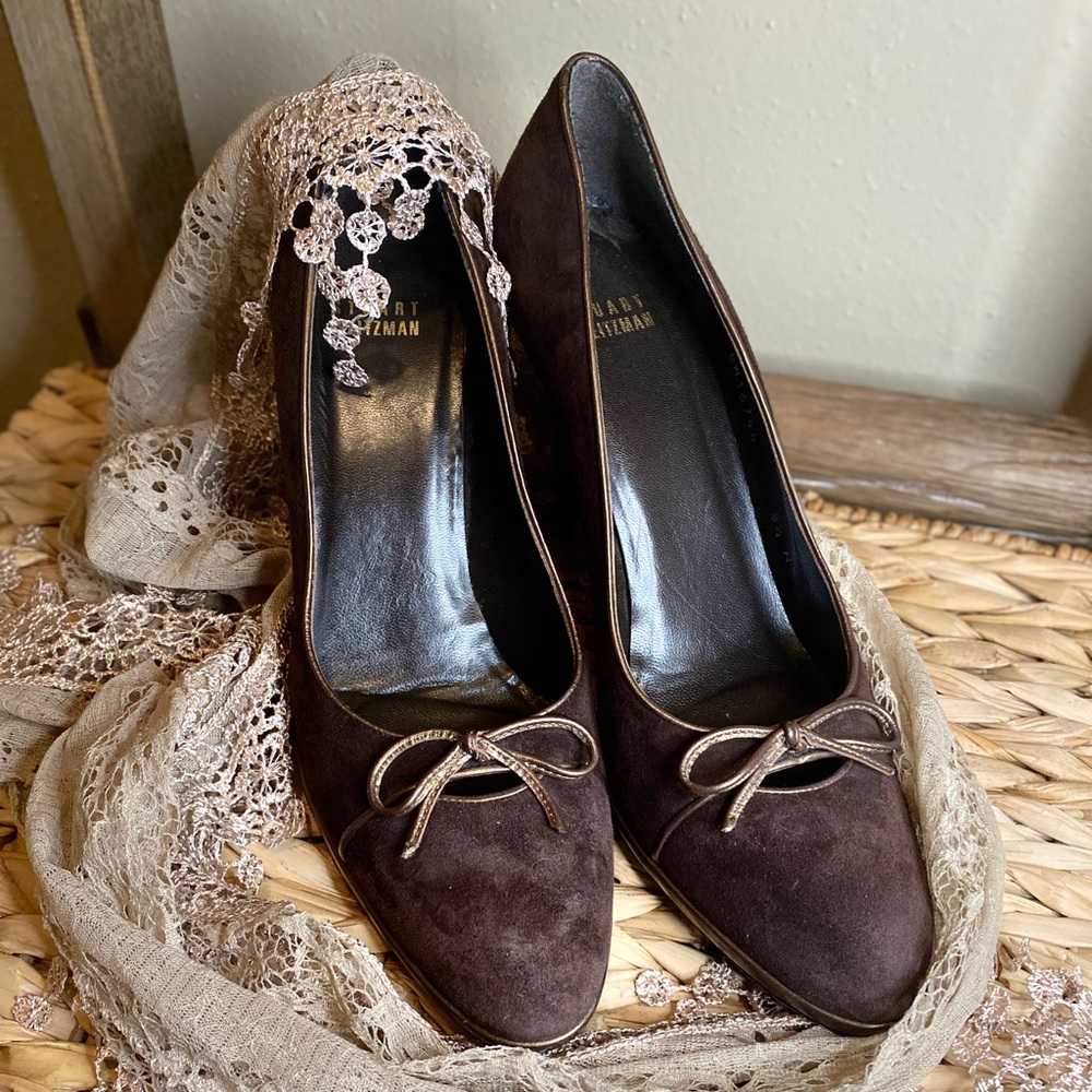 Stuart Weitzman Beautiful Brown Boss Shoes 8.5N